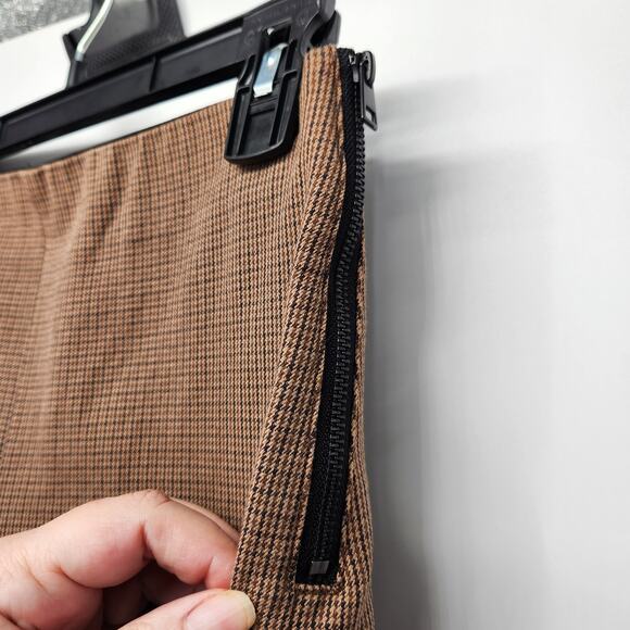 Everlane Brown Micro Plaid Cropped Work Academia Professor Pants Women's 2 - Picture 7 of 9